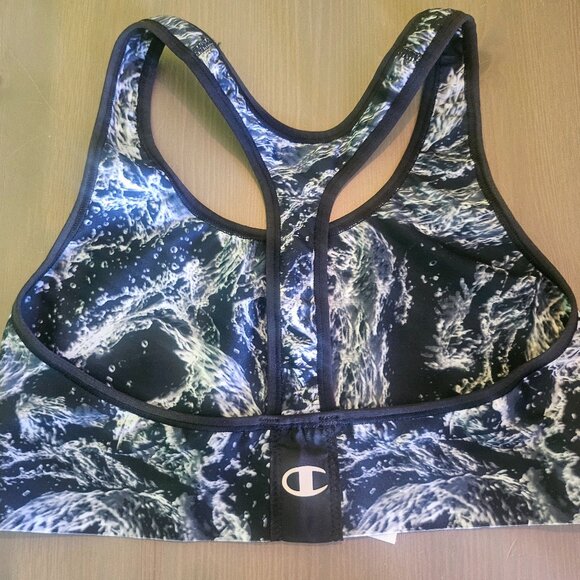 NWOT Champion Racerback Sports Bra - Black and White - Picture 2 of 6